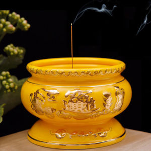 HENANSHENGZHONG | Buddhist Incense Burner Ceramics with Gilding