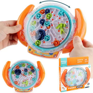 3D Puzzle Maze Magic Games Transparent Puzzle Speed Cube Rolling Ball Magic UFO Maze Toys For Children Stress Reliever Toys