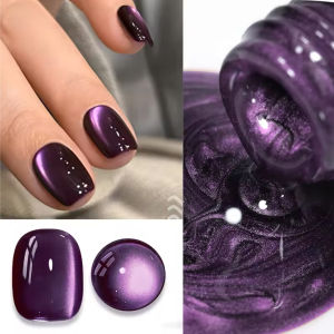 MIANEL 12 มล. น้ำยาทาเล็บเจลแม่เหล็กสีม่วง แสงยูวี สำหรับตกแต่งเล็บ สีม่วง อุปกรณ์ทำเล็บ สำหรับฤดูหนาว