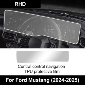 TPU Central Control Navigation Screen Protection Film for Ford Mustang 2024 2025 PPF Anti-scratch Sticker RHD LHD Accessories