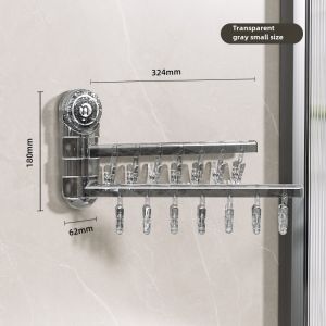 Suction Cup Foldable Drying Rack Clip Socks Intimates Clothes Hanger Multi-Clip Balcony Toilet Foldable Multifunctional Clothes Hanger