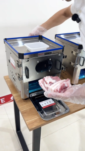 Máy tự động thái lát các loại thịt tươi như thịt bò thịt lợn thịt trâu thịt dê v.v.