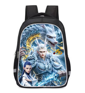 กระเป๋าหนังสือเด็กอนุบาล กระเป๋าสะพายไหล่คู่ ลายการ์ตูน วัย 6-12 ปี นักเรียนชั้นประถมศึกษาปีที่ 1-3 กระเป๋าหนังสือของเทพเจ้าแห่งความรุ่งเรือง