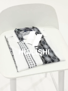 hUILISHI Cuban collar fully printed silk smooth drape loose casual fashion mens short sleeved retro style shirt