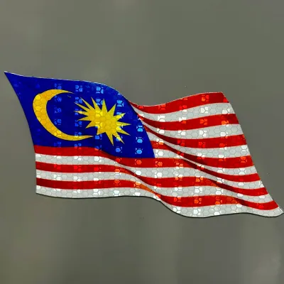 Magnetic Malaysia Car Flag (Jalur Gemilang Waving Style) | Premium & Realistic | No Damage | Reusable | Automotive Exterior Accessory