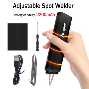12 Gears Spot Welding Machine Handheld Mini Portable 9-Level LED Lighting 18650 Lithium Battery DIY Welding Tool Kit