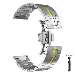 22mm Titanium Color Strap For Huawei Watch 5/4/3 GT6 Pro GT5 46mm Stainless Steel Band For Amazfit GTR 4/3/2 47mm Balance Correa