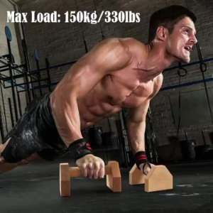 New Heavy Duty Parallel Bars - Crossfit Split Barbells for Muscle Building and Push-Up Stretching 1 Pair of Wooden Push-Up Stands - Non-Slip Quiet Parallel Bars | Portable Gymnastics Parallel Bars
