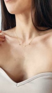 KL003 Kalung Liontin Nama Spasi Custom Bisa Buat Namamu Sendiri Lapis Emas 24 K Anti Karat