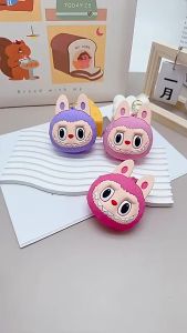 Leah Bag Labubu Zero Wallet Resin Silicone Character Purse and keychain kids coin purse Cute pouch