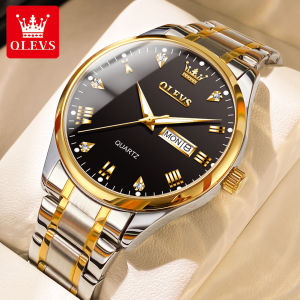 OLEVS Watch For Mans Waterproof Original 2025 New Luxury High Quality Business Style Stainless Steel Watch Band Calendar Luminous Fashion Quartz Watch