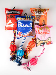 Interactive Dog Toy New Style Pet Supplies Sound Making Snack Chew Cotton Rope Splicing Medium Large Dogs Entertainment Toy