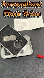 Personalized Flash Drive DIY (FREE NAME) 32GB USB High Speed U Disk Data Storage Customize With Metal Box