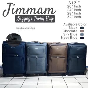 Jimmam Luggage Trolley Bag 20” INCH Textile bag/Suitcase Bag/Travel bag 4 wheeler Number Lock