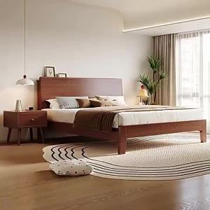 Modern Oak Color Double Bed 1.2m