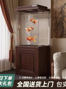 Integrated Bottom Filtered Aquarium Ultra Quiet Maintenance-Free Ultra Clear Glass Square Fish Tank