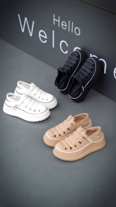 Sepatu Sandal Wedges Tinggi 7CM Fashion Korean Wanita Rubber EVA Empuk Ringan 9020-X1