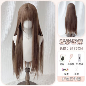 Mùa Hè 2024 Phụ Kiện Tóc Giả Dài Thẳng Màu Đen Cho Nữ Mùi Thơm Giả Tóc Búi Tóc Giả Kiểu Tóc Dễ Thương Giả Tóc Dài