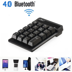 คีย์บอร์ดบลูทูธแบบพกพาขนาดเล็ก แป้นพิมพ์ตัวเลข ไร้สาย 2.4G เครื่องคิดเลข USB คอมพิวเตอร์ การบัญชี.. คีย์บอร์ด ขนาดเล็ก คีย์บอร์ดขนาดเล็ก - Lazada