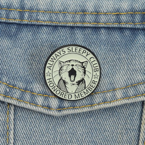 Trâm Cài Men Hình Mèo Dễ Thương Đang Ngáp - Trâm Cài Áo Hoạt Hình Câu Lạc Bộ Ngủ Ngon Huy Hiệu Cài Áo Cổ Điển Trang Sức Động Vật Hài Hước Quà Tặng Cho Trẻ Em Và Bạn Bè