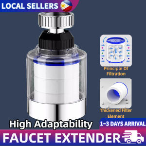 Kitchen Faucet Extender With Filter 3 Layer Filtration Tap Nozzle Splash Proof Sink Water Purifier 360° Rotating