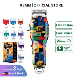 Kemei Km-MAX2092 Hair Clipper Rechargeable Original Trimmer Barber Professiona Electric Razor For Haircut Graffiti