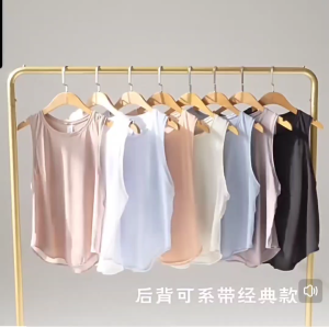 Sports vest for women quick-drying professional running fitness tops new sleeveless yoga wear outer cover loose outer wear WAT01