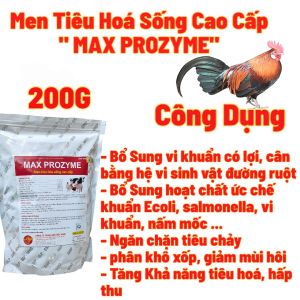 200g Men Tiêu Hoá Sống Cao Cấp: MAX PROZYME. phòng nấm