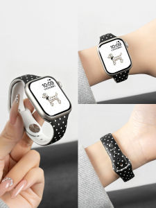 CRAFTSMAN DAI | Apple Watch Band Silica Gel For Women Korean Style Polka Dot 11 New Premium For Spring & Summer