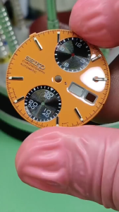 Dial Replacement for Seiko Chronograph Panda Orange Custom 6138-8040
