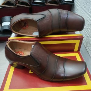 SEPATU PANTOFEL FORMAL KULIT PRIA DR. IAM 6004 HITAM ( PRODUKSI SENDIRI )