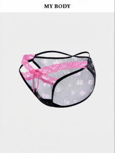Mybody | Cotton Crotch High-cut Lace Underwear