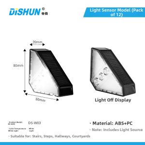 dishun | Waterproof Motion Sensor Step Light for Outdoor Staircase Garden