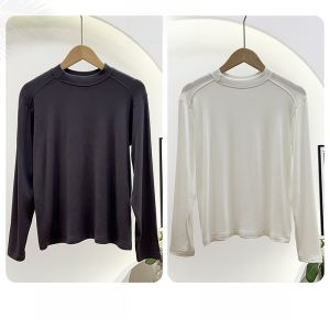 miiow | Womens Base Layer Shirt Half High Collar Long Sleeve Mid Collar Inner Wear Spring Autumn Winter Knitted Top Cat Person MiiOW