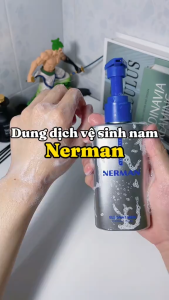 Dung dịch vệ sinh nam Nerman 100ml cậu nhỏ thơm tho yêu đương mặn nồng sạch khuẩn the mát