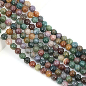 2 3 4 6 8 10 12mm Natural Stone India Agate Bead Round Loose Spacer for Jewelry Making Diy Necklace Bracelet Accessory Wholesale