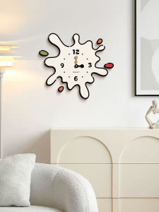 นาฬิกาตั้งโต๊ะแบบสร้างสรรค์ ศิลปะ น่ารัก ตกแต่งบ้าน วัสดุอะครีลิก สำหรับห้องนั่งเล่น ร้านอาหาร ภาพวาดตกแต่ง 2025 ใหม่