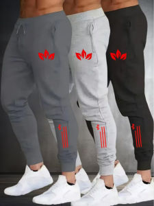 3-Pack Mens Slightly Stretchable Loose Fit Training Pants Design Gym Pants Ideal for Spring Summer Outdoor Cycling & Running