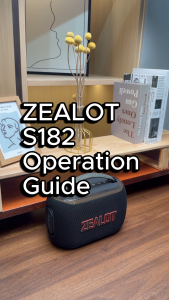 ZEALOT S182 Bluetooth Speaker 60W Powerful Bass 8000mAh Bluetooth5.3 RGB Light TWS Pairing 360° Surround Sound Multi‑source Input Portable Handheld Handle for Outdoor Camping Party Home Desktop PC Entertainment