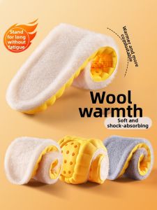 Warm Wool Insole for Winter Anti-fatigue Thick and Padded 41