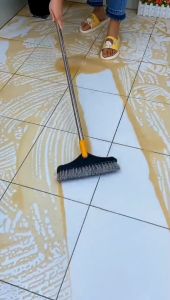 KAMJE Sikat Wiper Lantai Kamar Mandi WC Toilet Gagang Panjang 2in1