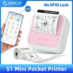 ORICO | ORICO S1 Mini Wireless Thermal Label Printer Inkless Bluetooth Printers For Photo Printing Office Organizer DIY Sticker Maker