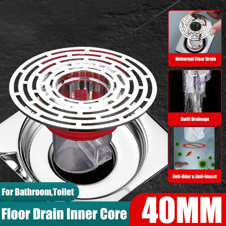 Universal Floor Drain Core Bathroom Drain Valve Shower Hair Capture