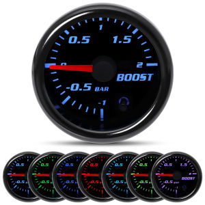 RYSJM | Black Face Boost Turbo/Water/Oil temp/Oil press/Fuel Press Volt/Air fuel Ratio/ Exhaust gas temp/tachometer Gauge Dual Led Color
