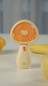 Minthouz Cute Personal Mini Fan Handheld & Portable Micro USB Rechargeable 2 Levels of wind speed with blue Light Adjustable for Indoor or Outdoor Activities Cute Mushroom shape Lightweight Personal Fan for Kids