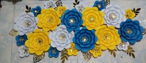 paper flowers backdrop