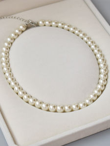 Large Pearl Necklace Womens French Style Fashion Jewelry Layered Clavicle Chain New Sweater Chain Necklace Bracelet