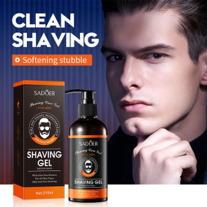 Mens Shaving Gel 210g Mild Non-irritating Hydrating for Sensitive Skin Non-Foaming Shaving Cream Mens Grooming Facial Hair Beard Remover