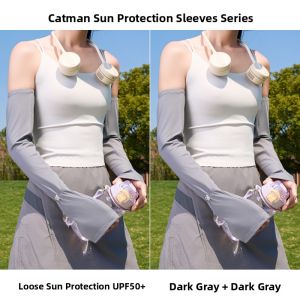 miiow | Cat Lady Ice Silk Sleeve Covers Womens Summer Cool Sensation Sun Protection Outdoor Cycling Gloves Thin Model Nylon Material
