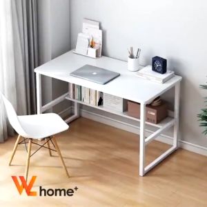 Office Table Study Table Long Computer Table Double Layer Storable Writing Desk 80/100/120CM Tables